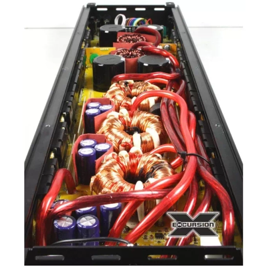 Excursion HXA-5K 1-kanałowy samochodowy wzmacniacz mocy do systemów car audio - moc RMS: 1x1000/2000/3000W, wej. High/Low, Auto On/Off, cyfrowy D, LIN